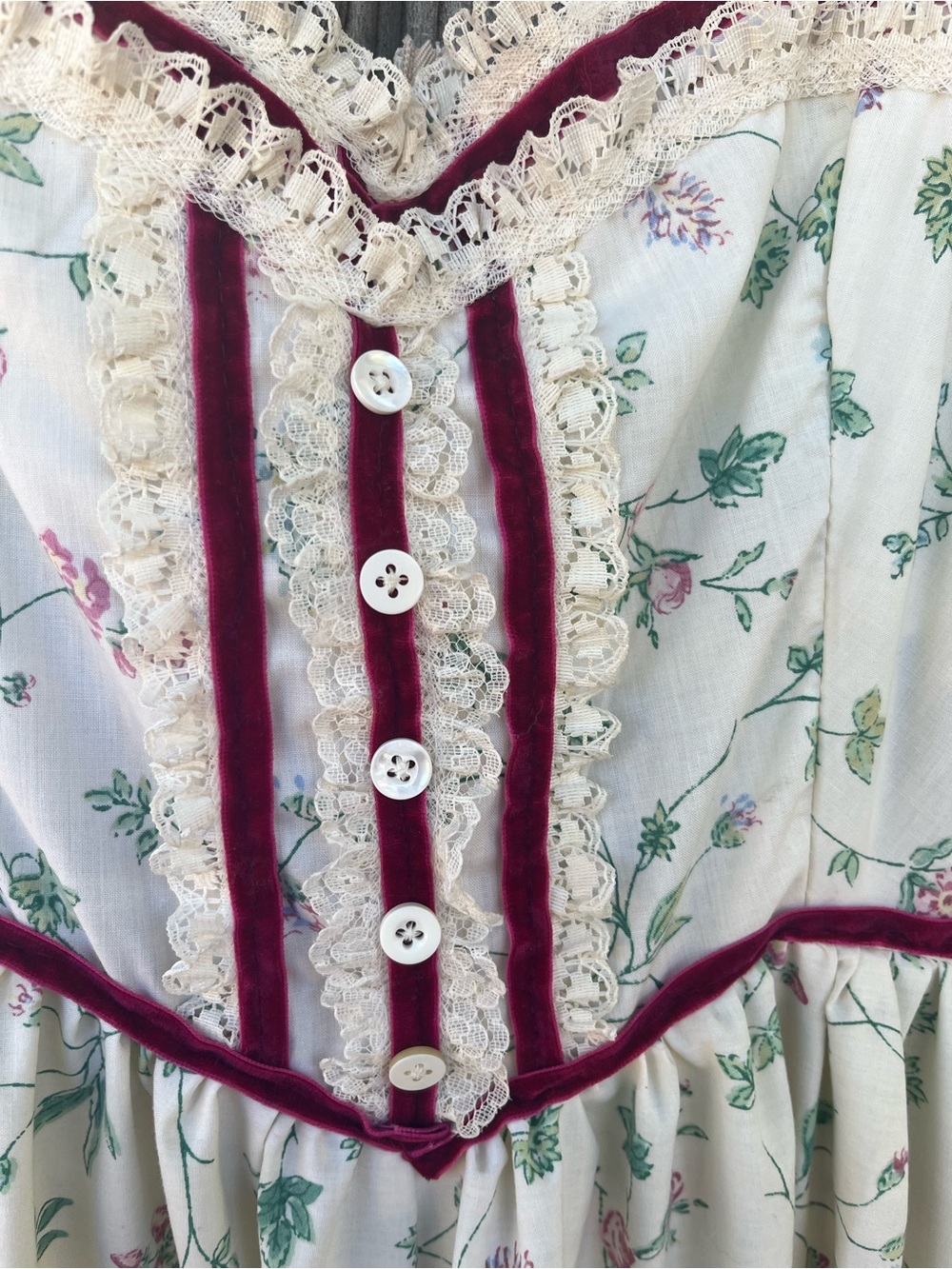 Cottagecore Gunne Style 70s Boho Dress - Picture 3 of 15